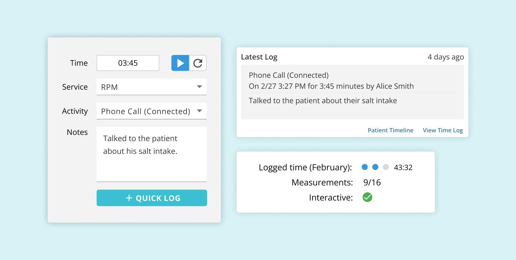 APCM Time Tracking Screenshot Card